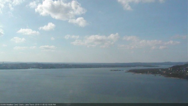 Lake Travis webcam, November 5, 2018 1:20 PM CT