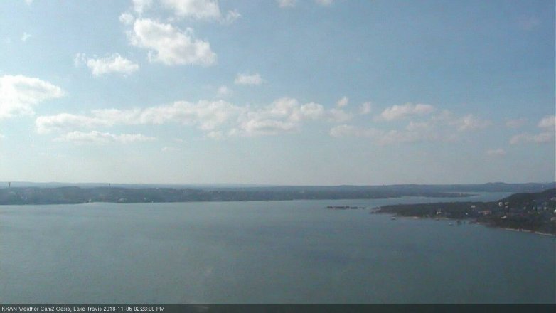 Lake Travis webcam, November 5, 2018 1:25 PM CT