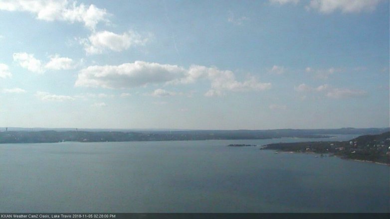 Lake Travis webcam, November 5, 2018 1:30 PM CT