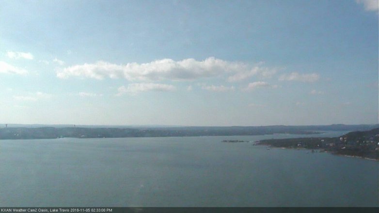 Lake Travis webcam, November 5, 2018 1:35 PM CT