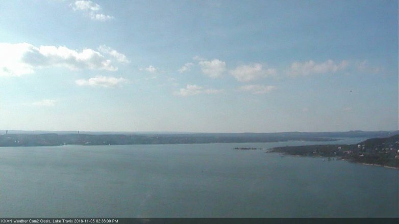 Lake Travis webcam, November 5, 2018 1:40 PM CT