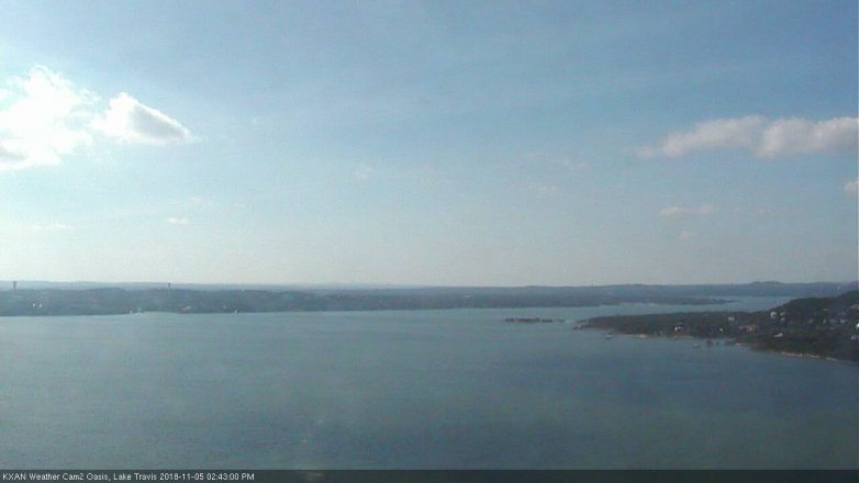 Lake Travis webcam, November 5, 2018 1:45 PM CT