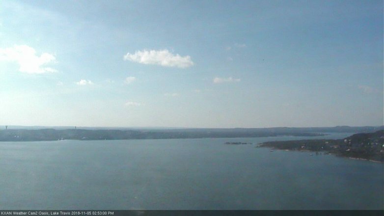 Lake Travis webcam, November 5, 2018 1:55 PM CT