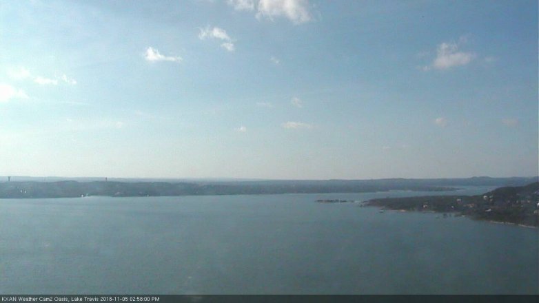 Lake Travis webcam, November 5, 2018 2:00 PM CT