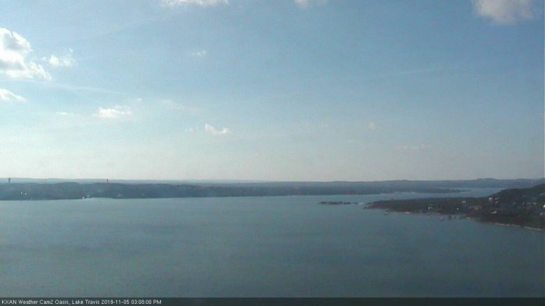 Lake Travis webcam, November 5, 2018 2:10 PM CT