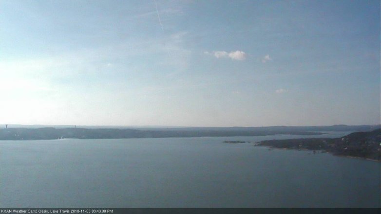 Lake Travis webcam, November 5, 2018 2:45 PM CT