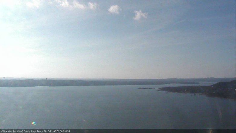 Lake Travis webcam, November 5, 2018 3:00 PM CT
