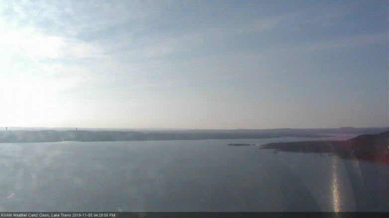 Lake Travis webcam, November 5, 2018 3:30 PM CT