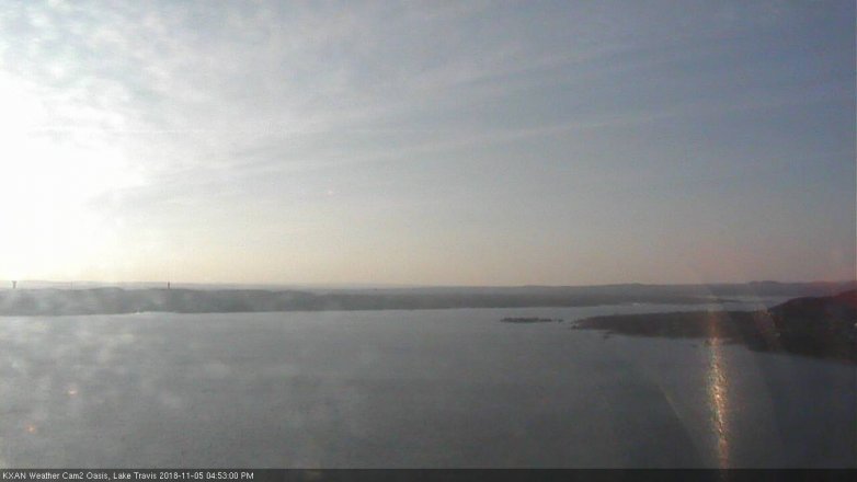 Lake Travis webcam, November 5, 2018 3:55 PM CT