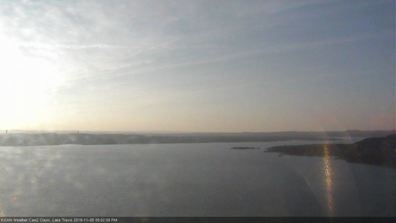 Lake Travis webcam, November 5, 2018 4:05 PM CT