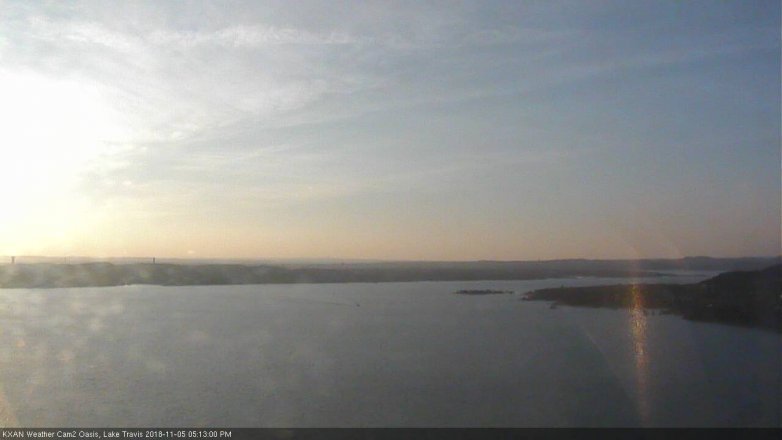Lake Travis webcam, November 5, 2018 4:15 PM CT