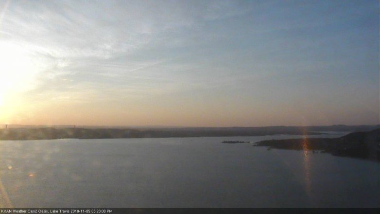 Lake Travis webcam, November 5, 2018 4:25 PM CT