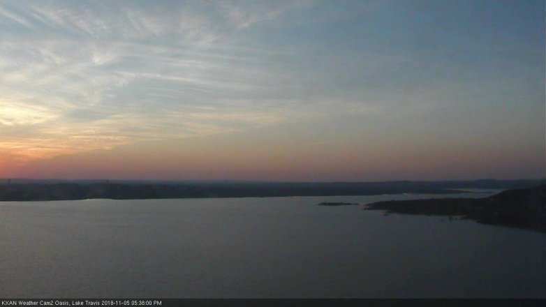 Lake Travis webcam, November 5, 2018 4:40 PM CT