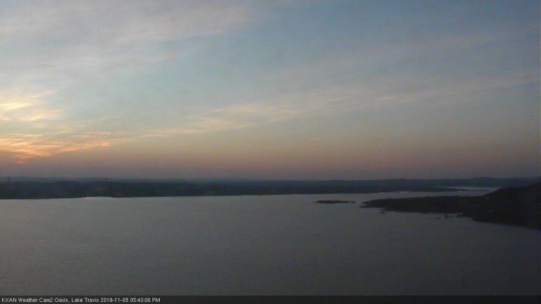 Lake Travis webcam, November 5, 2018 4:45 PM CT