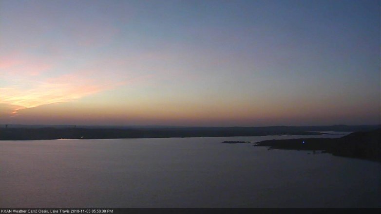 Lake Travis webcam, November 5, 2018 5:00 PM CT