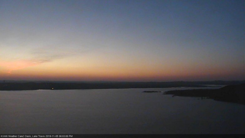 Lake Travis webcam, November 5, 2018 5:05 PM CT