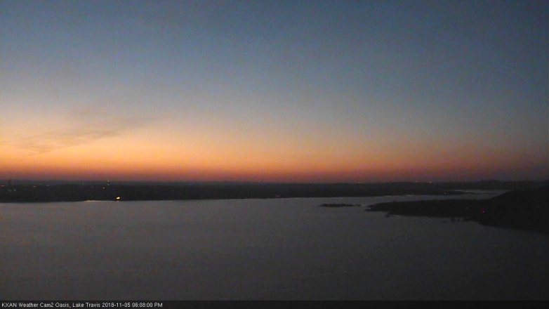 Lake Travis webcam, November 5, 2018 5:10 PM CT