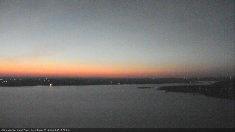 Lake Travis webcam, November 5, 2018 5:20 PM CT