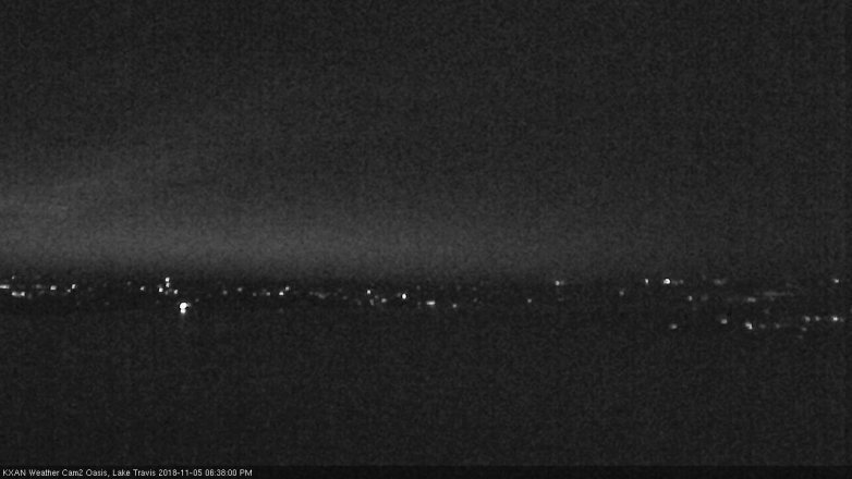 Lake Travis webcam, November 5, 2018 5:40 PM CT