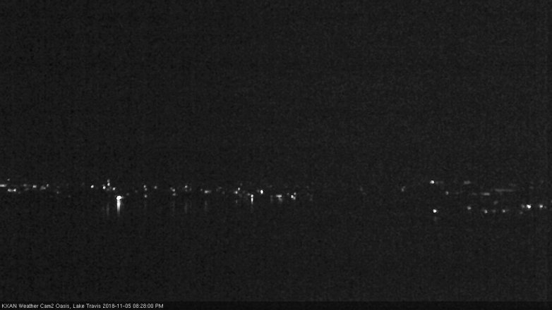 Lake Travis webcam, November 5, 2018 7:30 PM CT