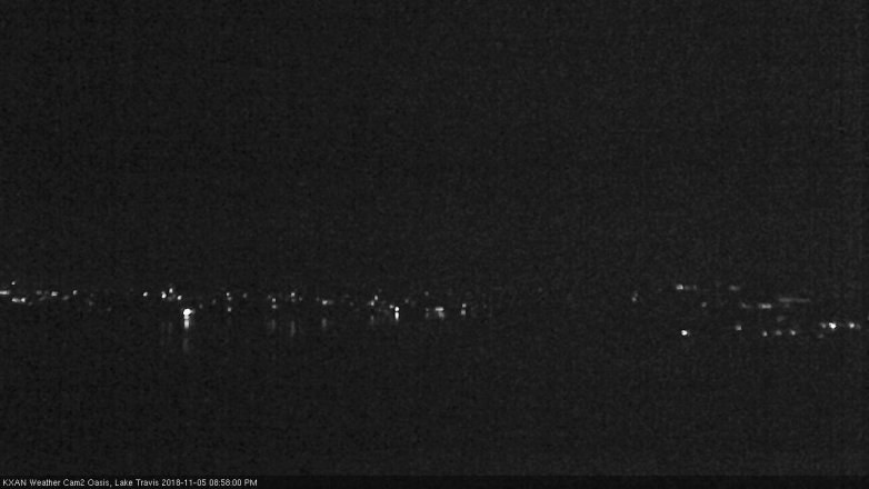 Lake Travis webcam, November 5, 2018 8:00 PM CT