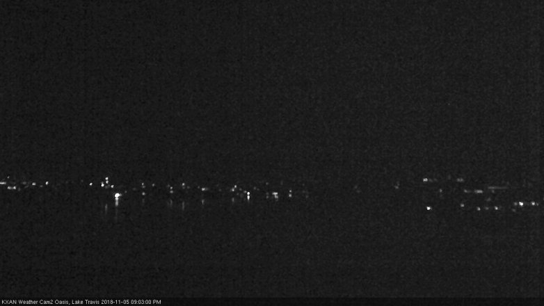 Lake Travis webcam, November 5, 2018 8:05 PM CT