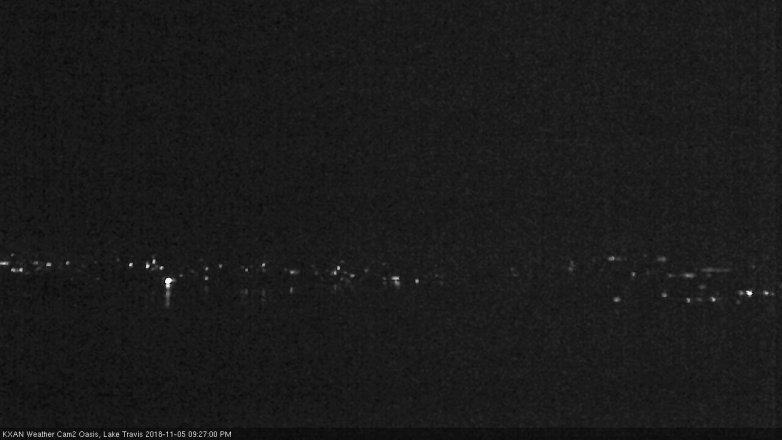 Lake Travis webcam, November 5, 2018 8:30 PM CT