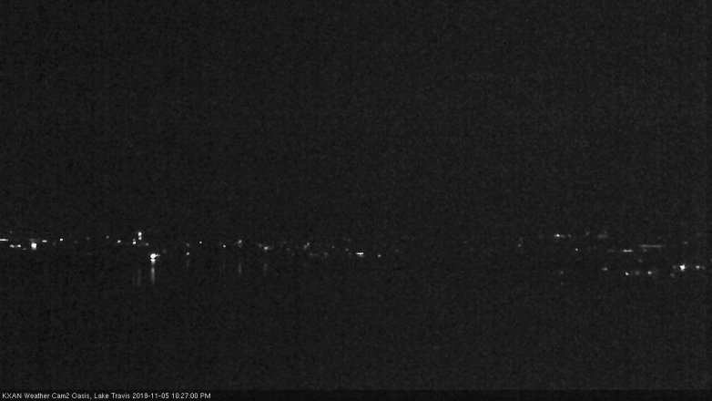 Lake Travis webcam, November 5, 2018 9:30 PM CT