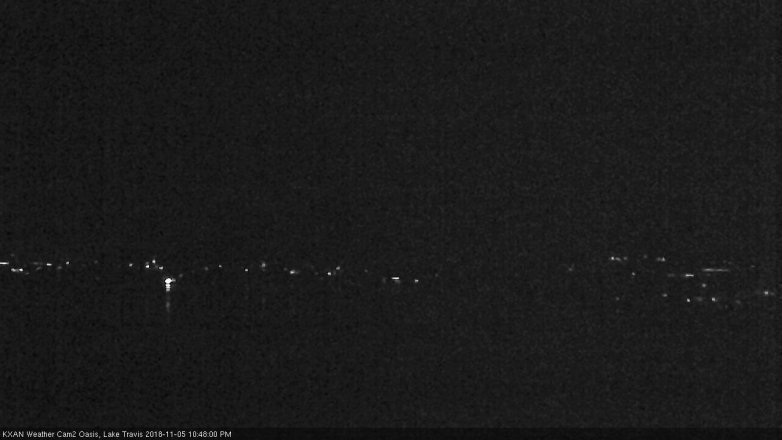 Lake Travis webcam, November 5, 2018 9:50 PM CT