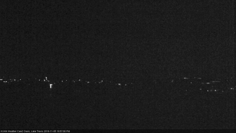 Lake Travis webcam, November 5, 2018 10:00 PM CT
