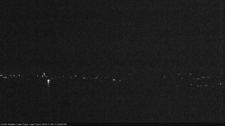 Lake Travis webcam, November 5, 2018 10:30 PM CT
