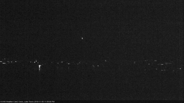 Lake Travis webcam, November 5, 2018 11:00 PM CT