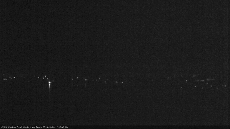 Lake Travis webcam, November 5, 2018 11:40 PM CT