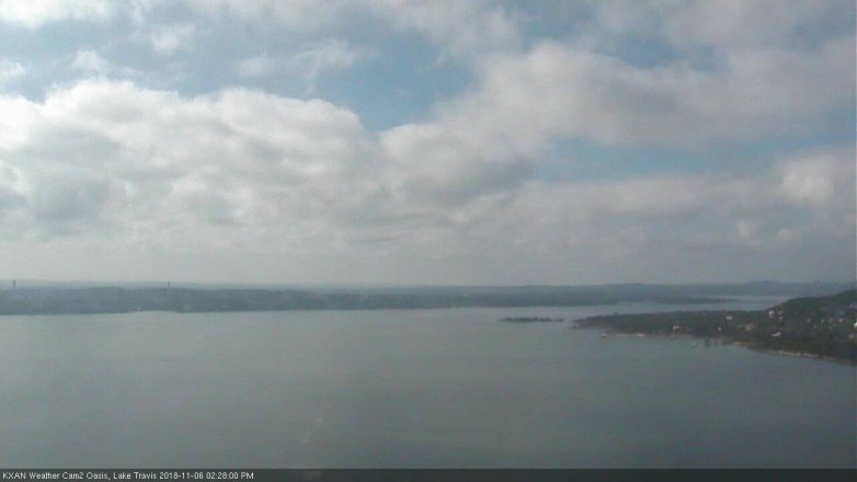 Lake Travis webcam, November 6, 2018 1:30 PM CT