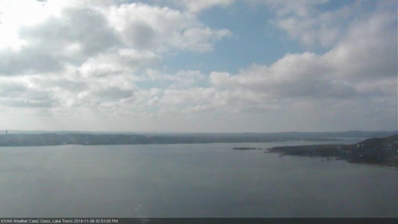 Lake Travis webcam, November 6, 2018 1:55 PM CT