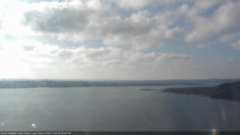 Lake Travis webcam, November 6, 2018 3:00 PM CT
