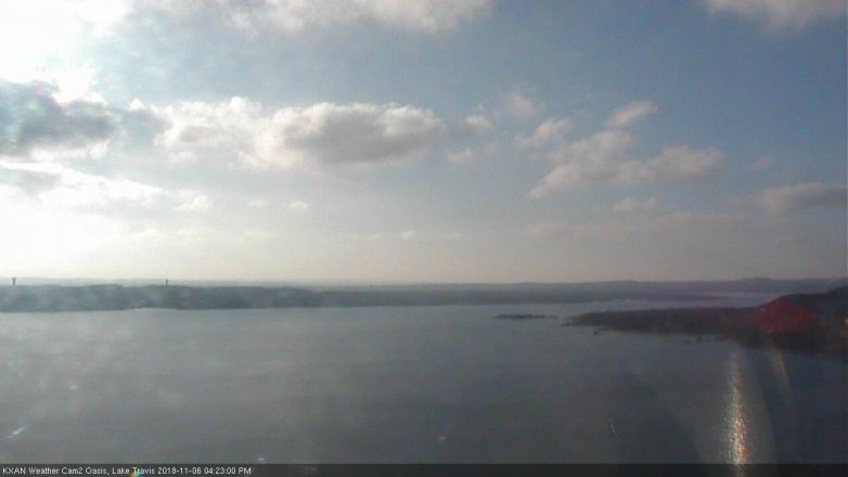 Lake Travis webcam, November 6, 2018 3:25 PM CT