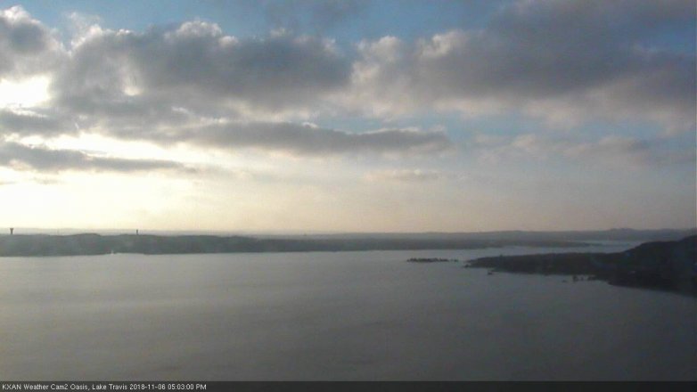 Lake Travis webcam, November 6, 2018 4:05 PM CT