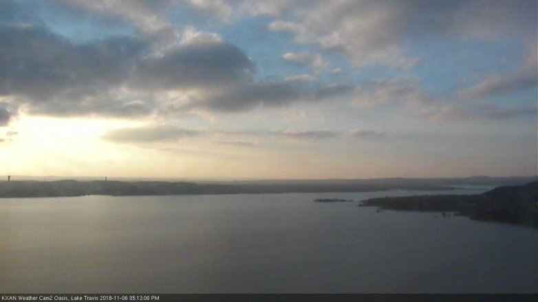 Lake Travis webcam, November 6, 2018 4:15 PM CT