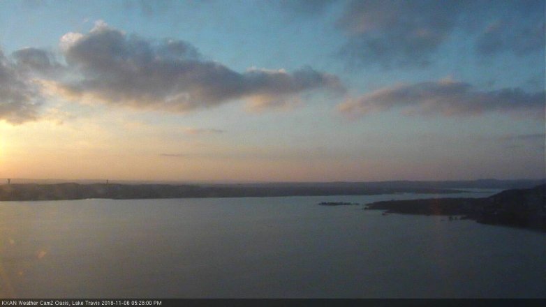 Lake Travis webcam, November 6, 2018 4:30 PM CT