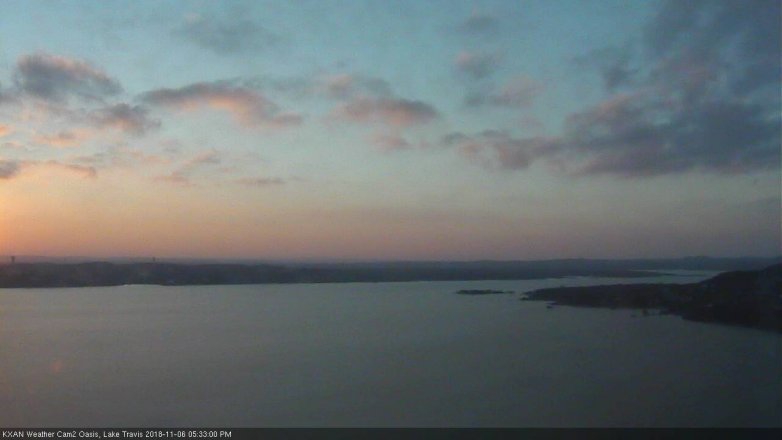 Lake Travis webcam, November 6, 2018 4:35 PM CT