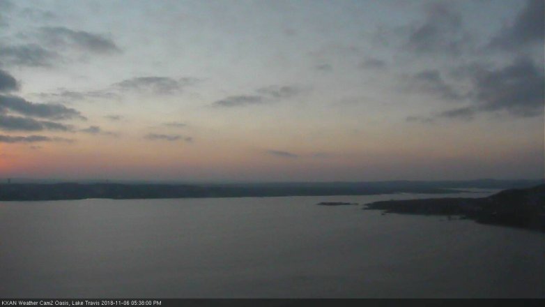Lake Travis webcam, November 6, 2018 4:40 PM CT