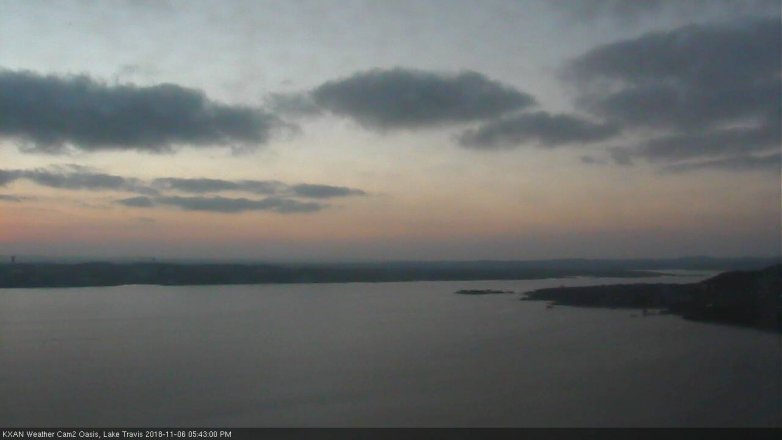 Lake Travis webcam, November 6, 2018 4:45 PM CT