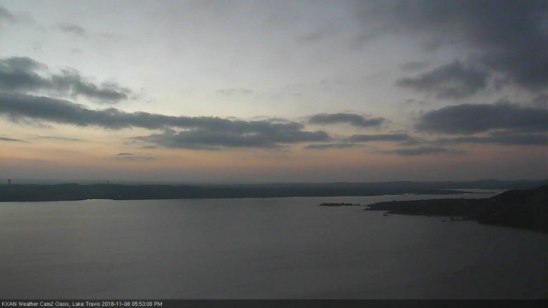 Lake Travis webcam, November 6, 2018 4:55 PM CT