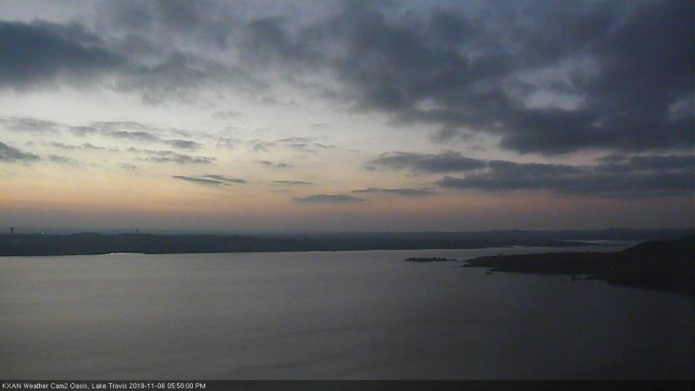 Lake Travis webcam, November 6, 2018 5:00 PM CT