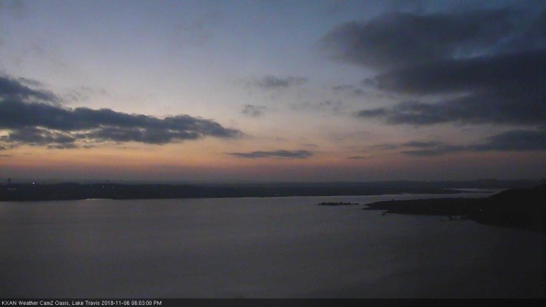 Lake Travis webcam, November 6, 2018 5:05 PM CT