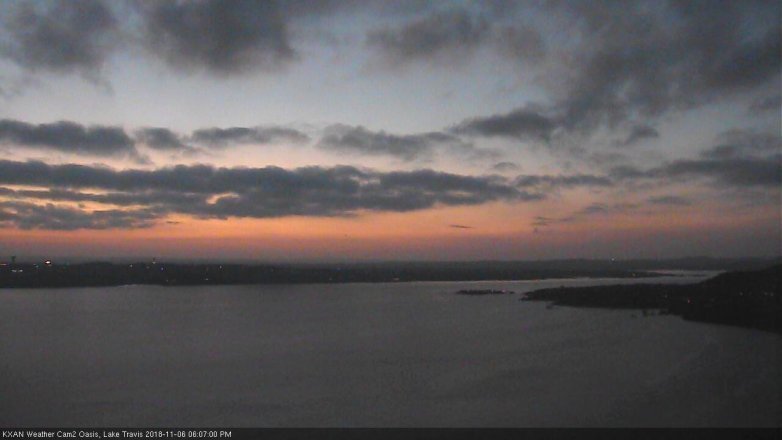 Lake Travis webcam, November 6, 2018 5:10 PM CT