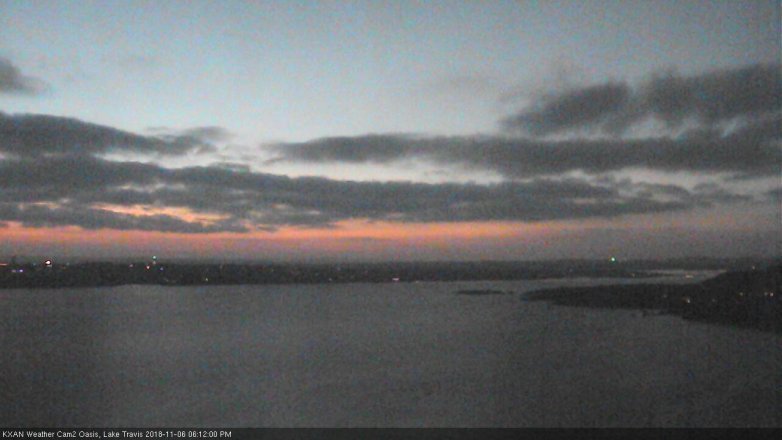 Lake Travis webcam, November 6, 2018 5:15 PM CT