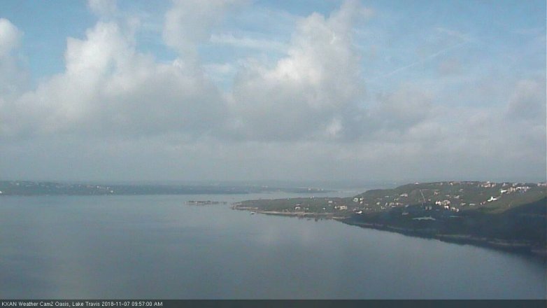 Lake Travis webcam, November 7, 2018 9:00 AM CT