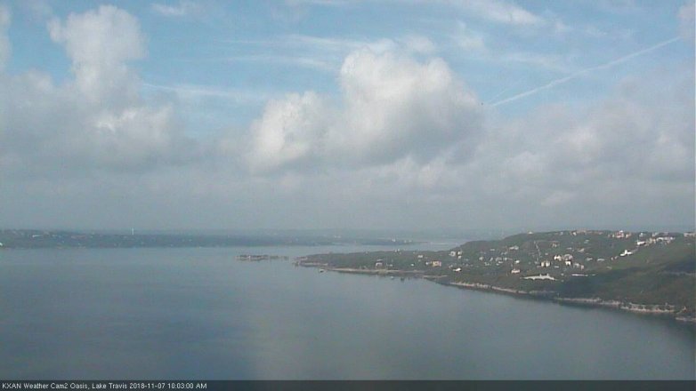 Lake Travis webcam, November 7, 2018 9:05 AM CT